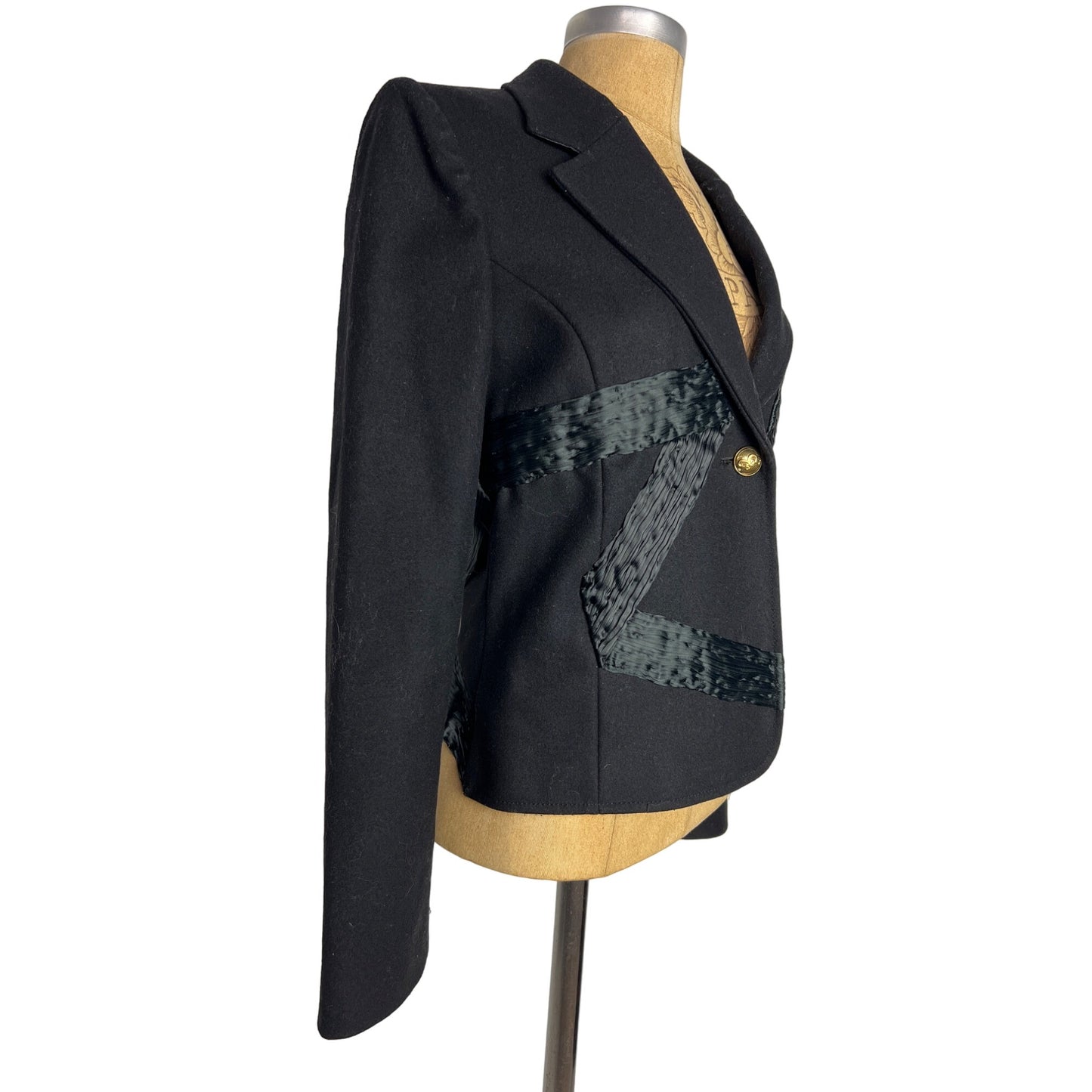 Emporio Armani Authentic Vintage Women's 8 Black Tuxedo Jacket