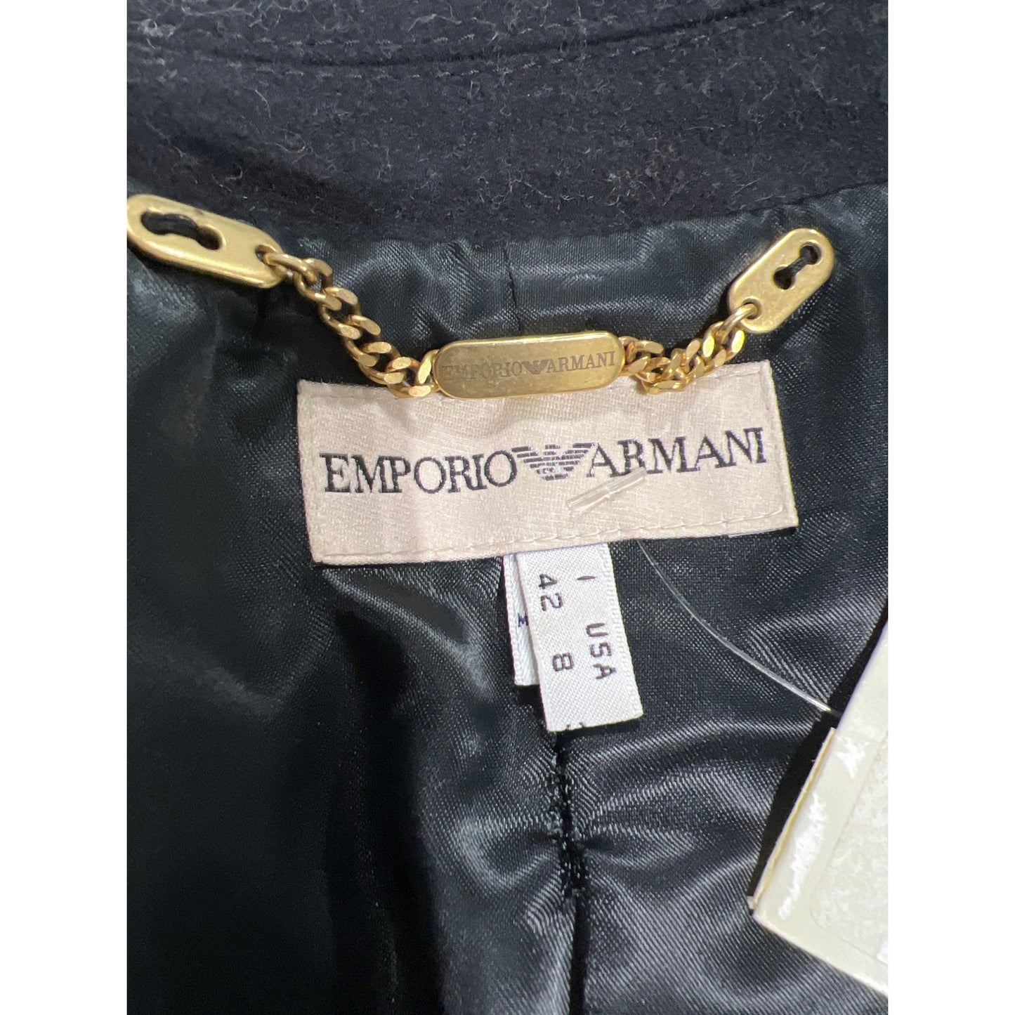 Emporio Armani Authentic Vintage Women's 8 Black Tuxedo Jacket