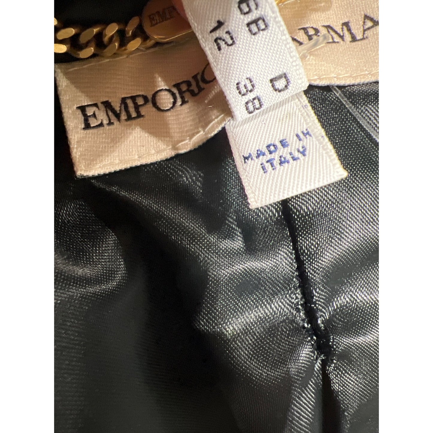 Emporio Armani Authentic Vintage Women's 8 Black Tuxedo Jacket