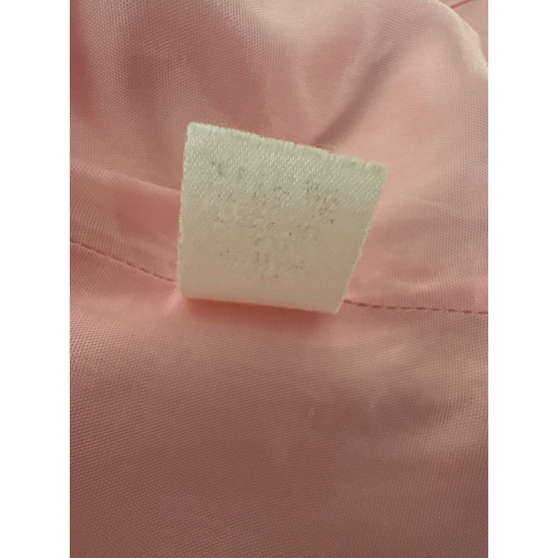 Vintage Y2K Nanette Lepore Blush Pink Boucle Skirt Suit Bow Ribbon Trim Daisy Buttons Two Piece, Sustainable Fashion Education Fundraiser