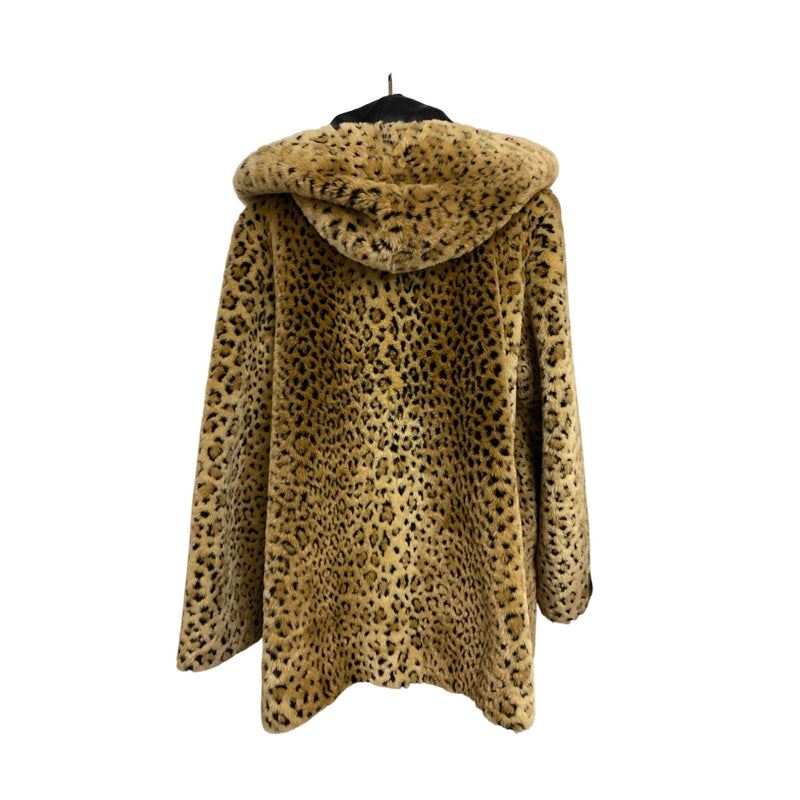 East 5th Faux Leopard Fur Hoodie Coat