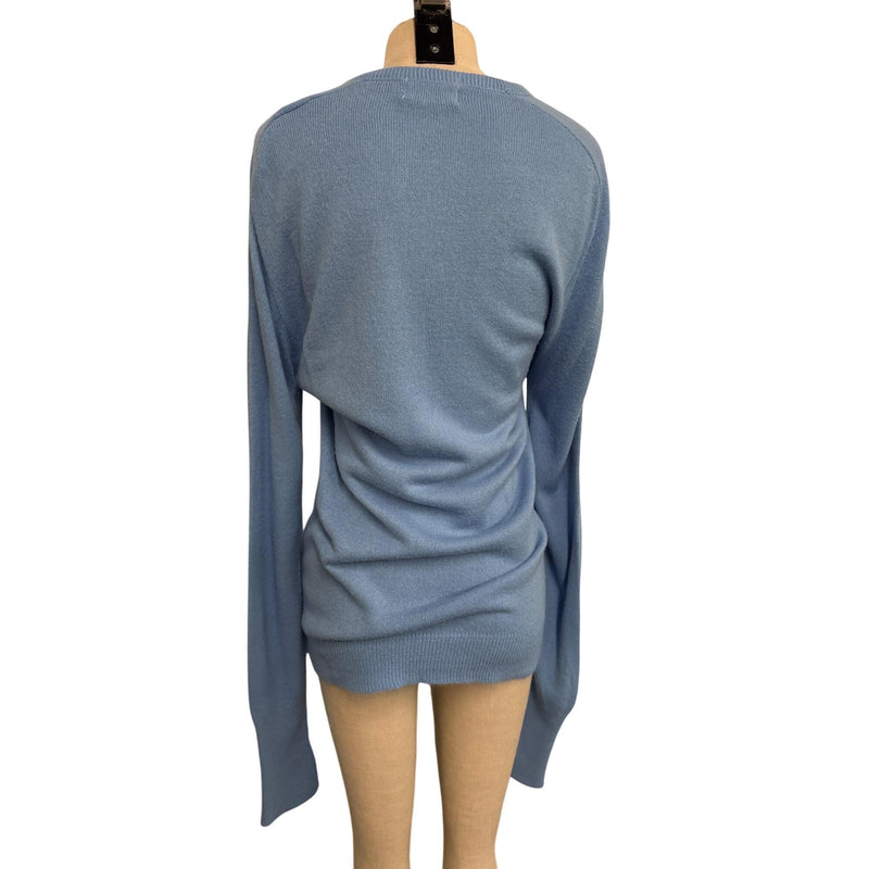 Vintage '70s-'80s Izod Lacoste V-Neck Sweater | Sky Blue | Iconic Crocodile Logo | Made in USA | Fundraiser for Sustainable Fashion Educatio