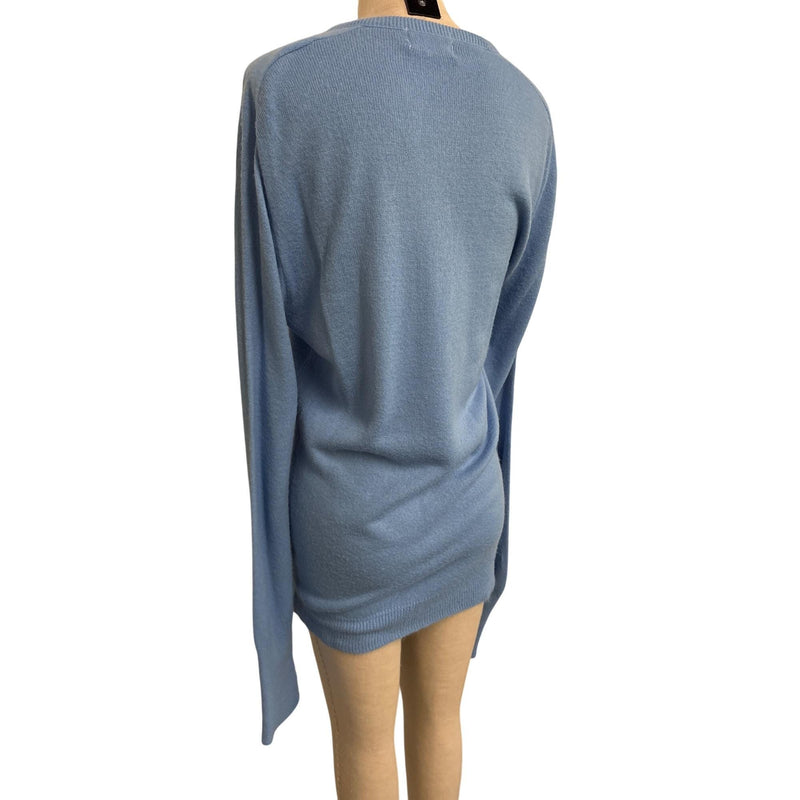 Vintage '70s-'80s Izod Lacoste V-Neck Sweater | Sky Blue | Iconic Crocodile Logo | Made in USA | Fundraiser for Sustainable Fashion Educatio