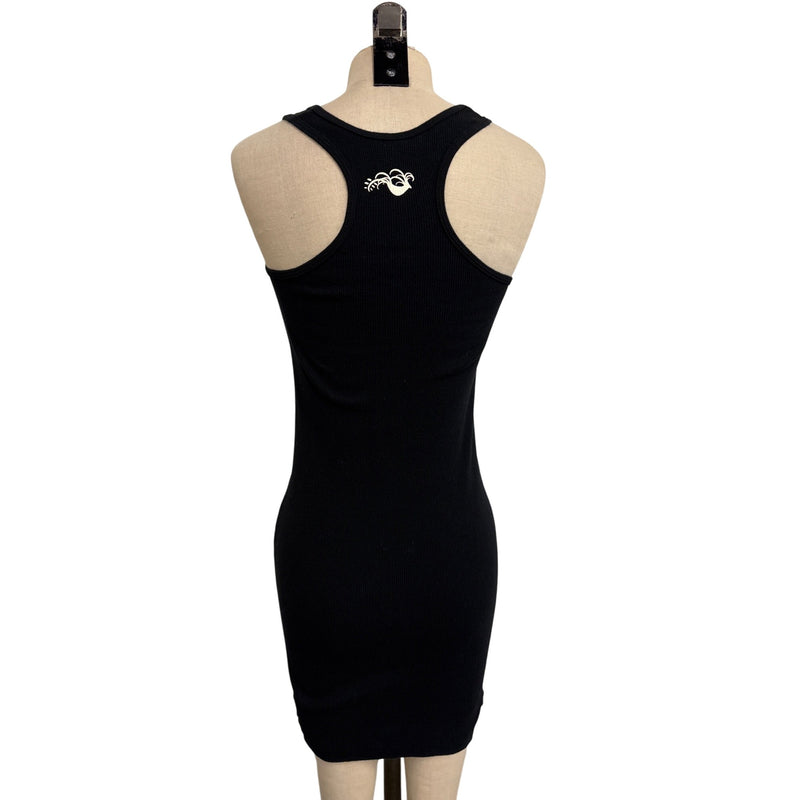 Luxboheme Capsule Collection Black Tank Bodycon Dress L 100% Cotton Classic Girl Made In USA