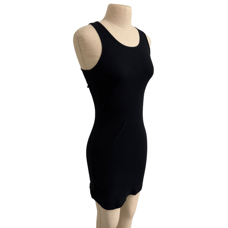 Luxboheme Capsule Collection Black Tank Bodycon Dress L 100% Cotton Classic Girl Made In USA