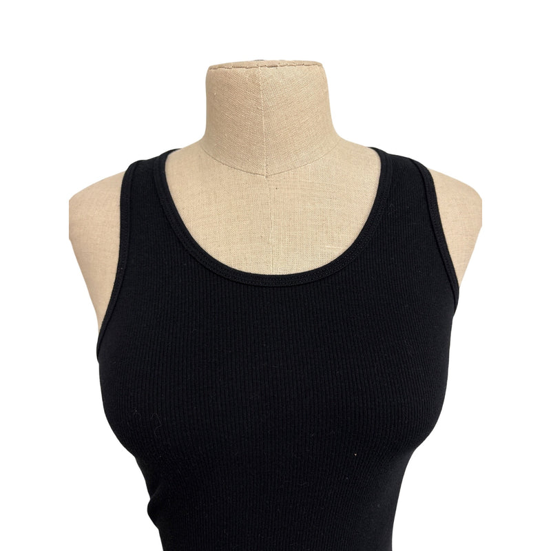Luxboheme Capsule Collection Black Tank Bodycon Dress L 100% Cotton Classic Girl Made In USA