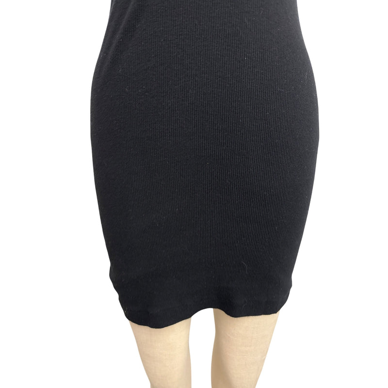Luxboheme Capsule Collection Black Tank Bodycon Dress L 100% Cotton Classic Girl Made In USA
