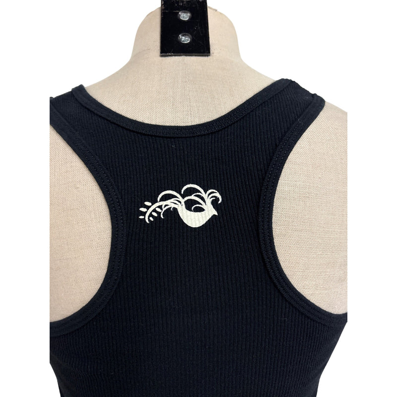 Luxboheme Capsule Collection Black Tank Bodycon Dress L 100% Cotton Classic Girl Made In USA