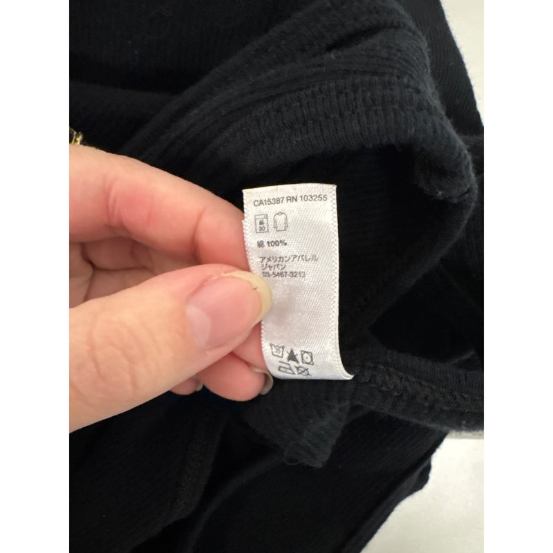 Luxboheme Capsule Collection Black Tank Bodycon Dress L 100% Cotton Classic Girl Made In USA