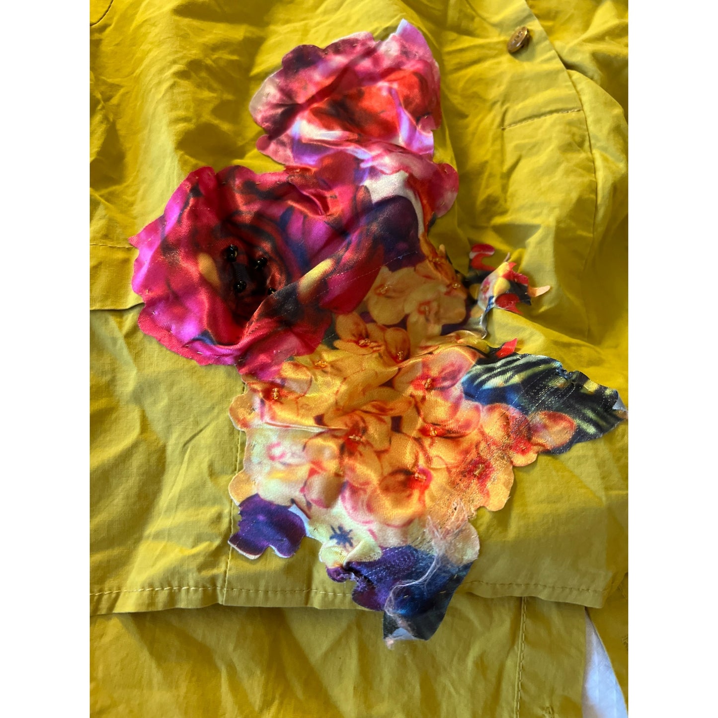 Lizette Collection Hand-Embroidered Upcycled Floral Blouse