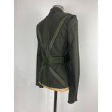 Tom K Nguyen Unusual Blazer Vintage Authentic Women's Army Green Jacket