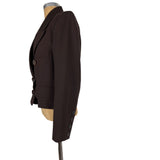 Sonia Rykiel Chocolate Brown Double Chest Blazer Authentic Vintage Jacket Classic Timeless Quality