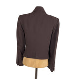 Sonia Rykiel Chocolate Brown Double Chest Blazer Authentic Vintage Jacket Classic Timeless Quality