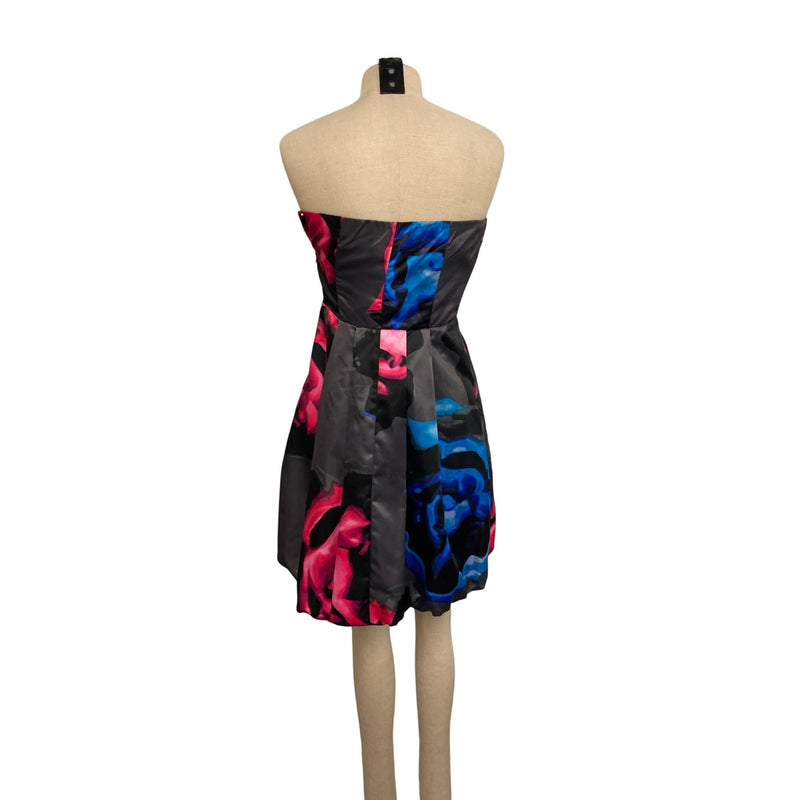 Strapless Floral Print Dress By Express Design Studio Size 4