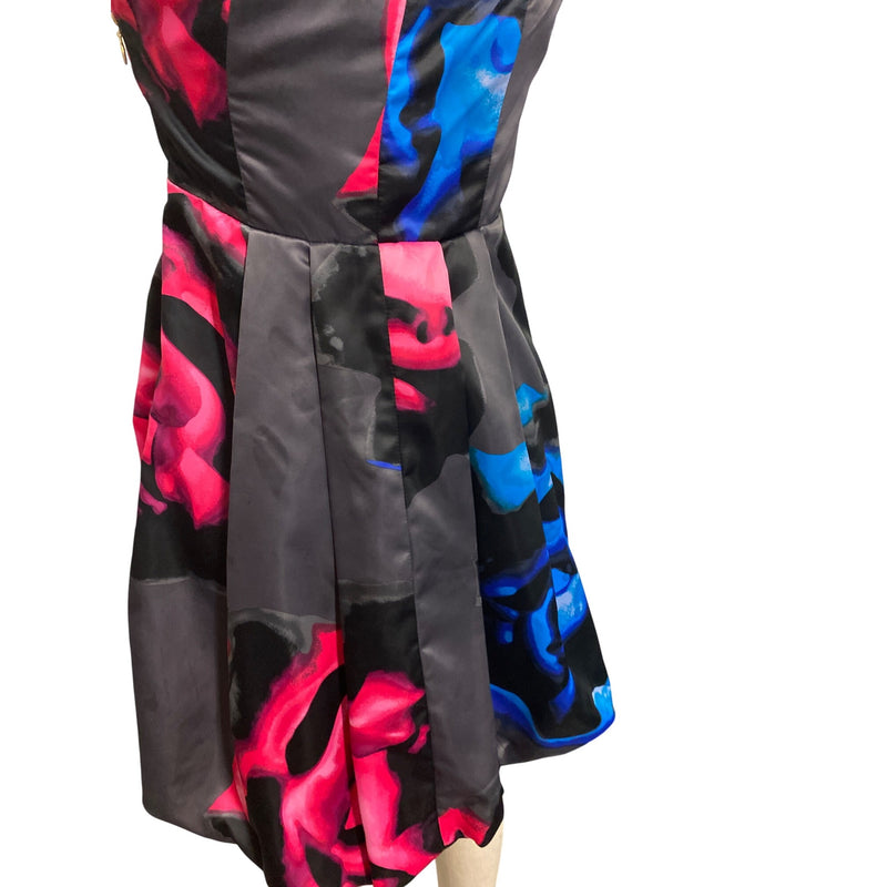 Strapless Floral Print Dress By Express Design Studio Size 4