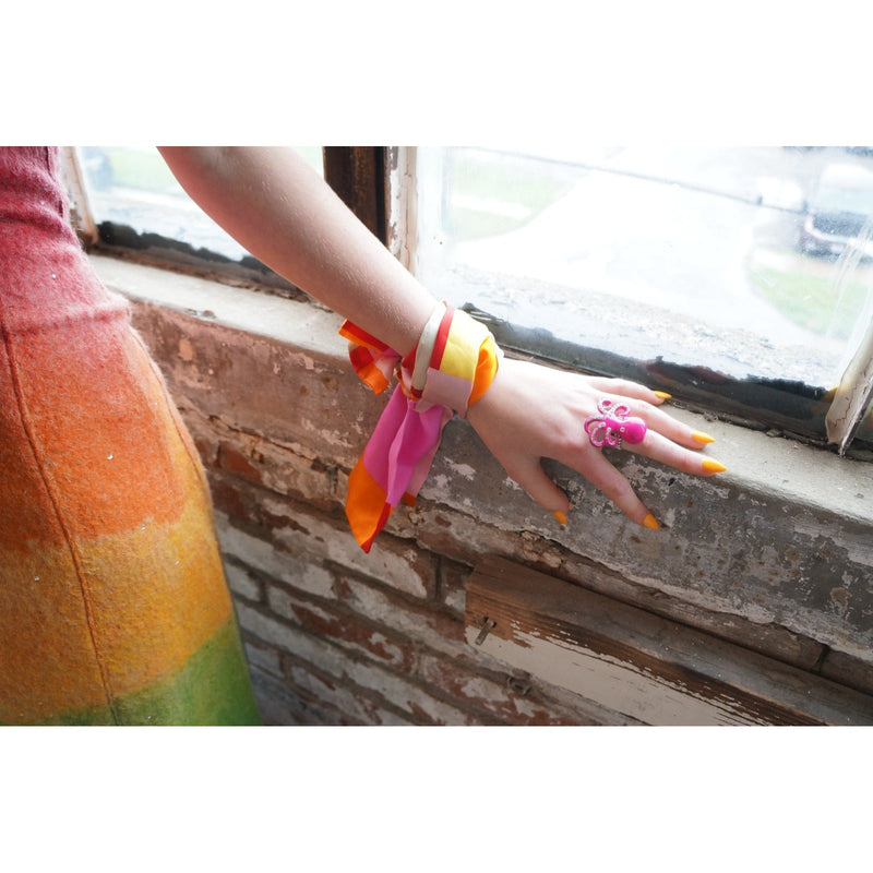 Echo Vibrant Color Scarf Vintage Accessory