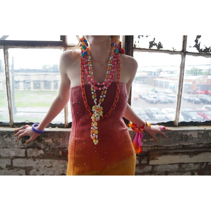 Echo Vibrant Color Scarf Vintage Accessory