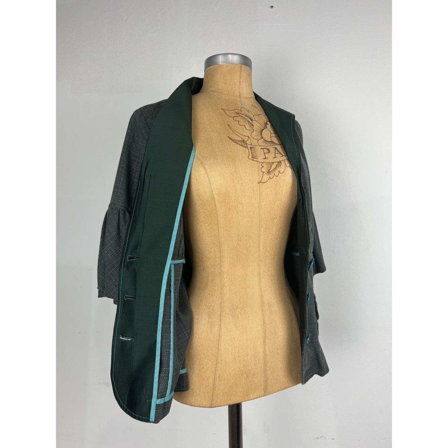 Samantha Treacy Green Blazer Jacket Authentic Vintage