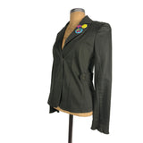 Tom K Nguyen Unusual Blazer Vintage Authentic Women's Army Green Jacket