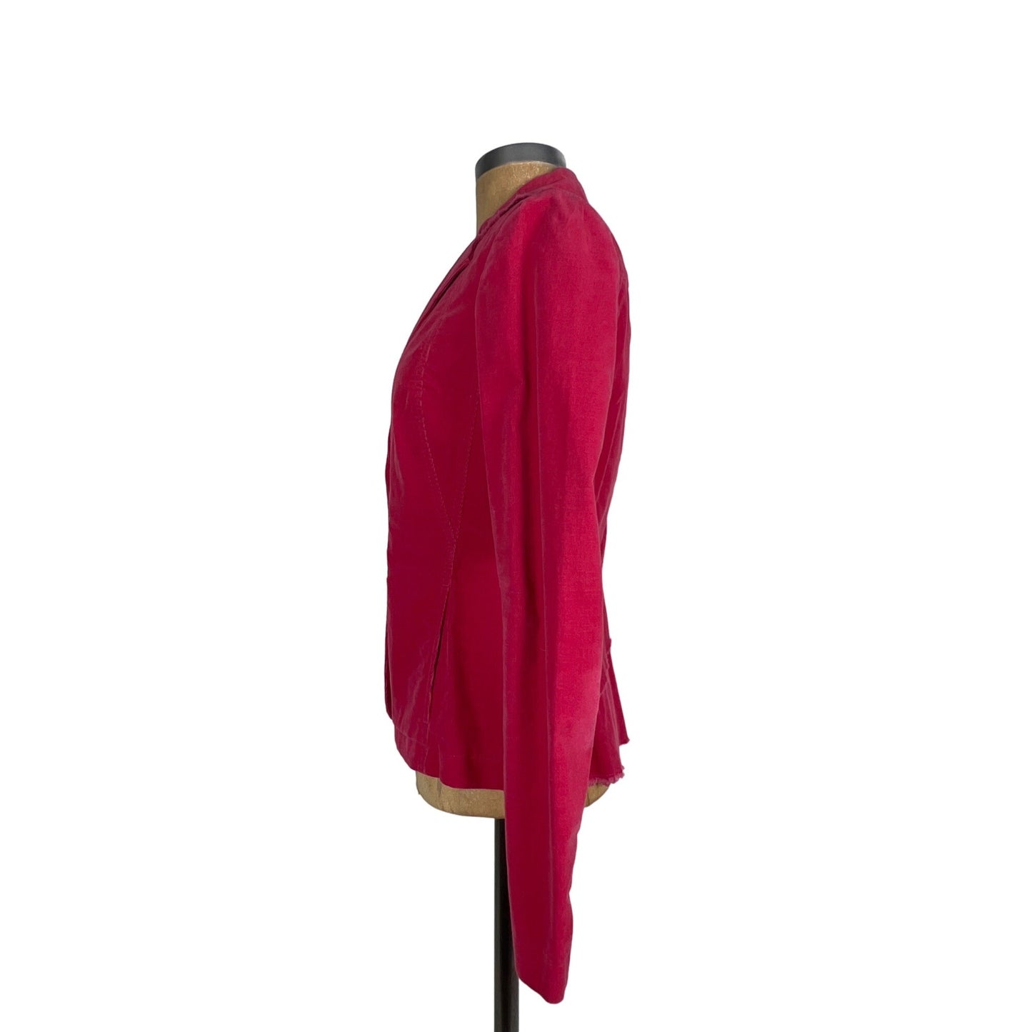 Tom K Nguyen Dusty Pink Red Rose Blazer Jacket Authentic Vintage Nordstrom Top