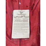 Pioneer Wear Women's Red Suede Leather Jacket Fringed Top Tassels Vintage Authentic