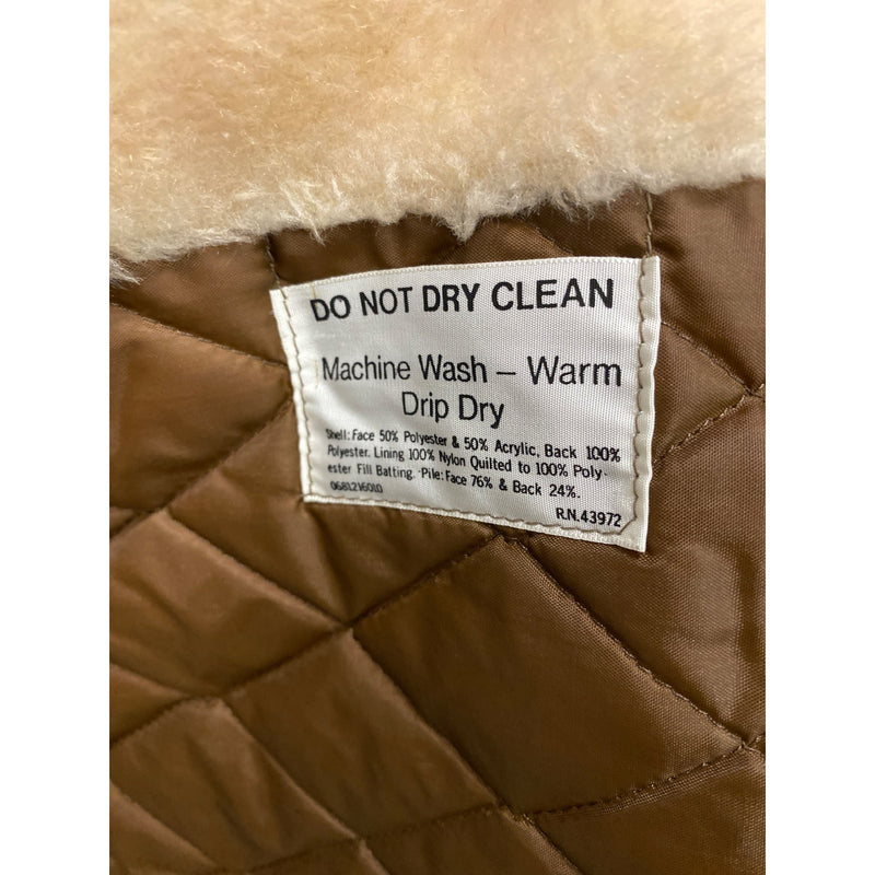 Vintage Fingerhut Fashions Leather Collar Faux Fur Coat