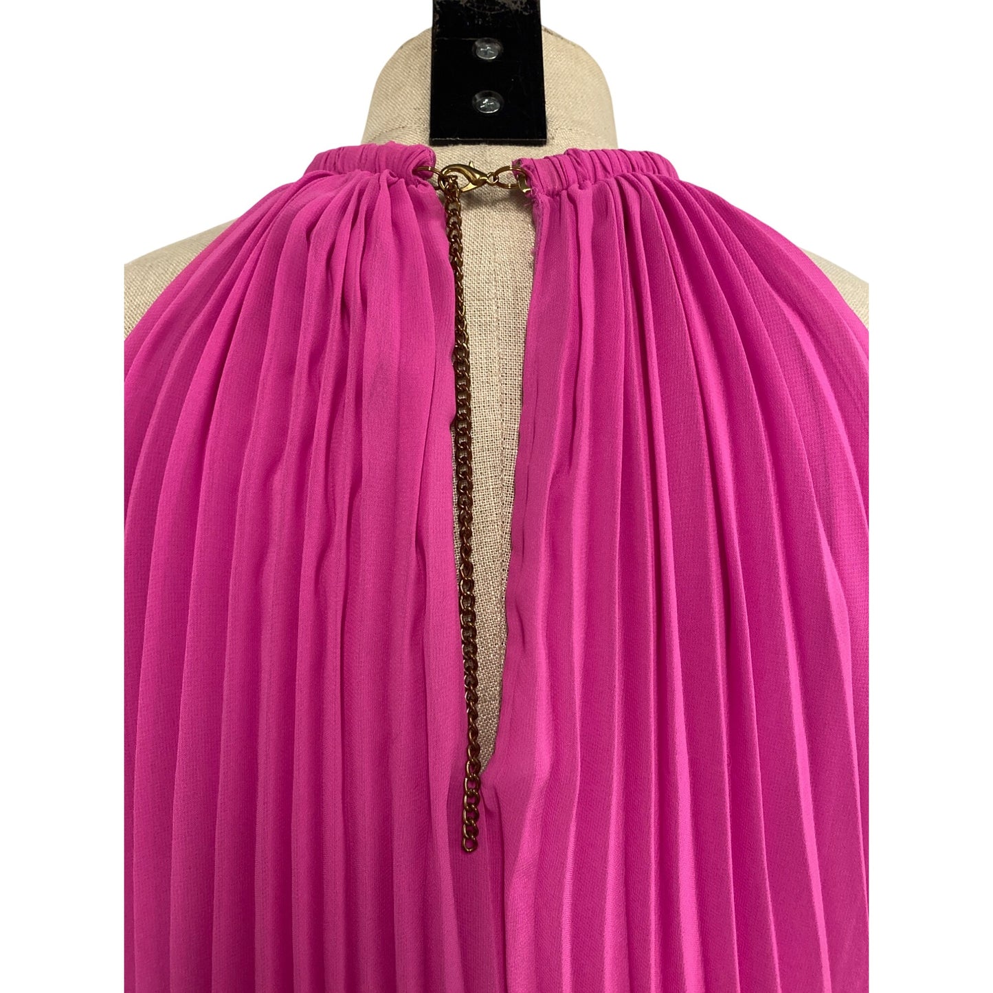 MSK Womens Pleated Halter Maxi Dress Pink Size 16