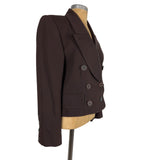 Sonia Rykiel Chocolate Brown Double Chest Blazer Authentic Vintage Jacket Classic Timeless Quality