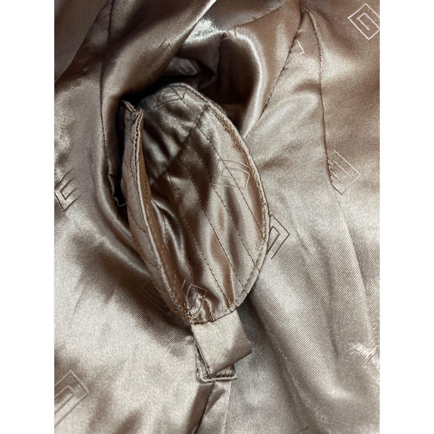 Pamela McCoy Authentic Vintage Camel Brown Genuine Leather Blazer Jacket