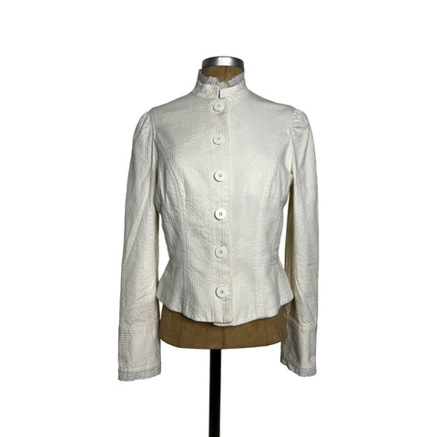 Marc Jacobs Women's Authentic Vintage White Blazer Top Jacket