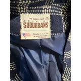 Country Suburbans Navy Blue White Plaid Blazer Authentic Vintage Oversized Jacket