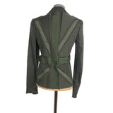 Tom K Nguyen Unusual Blazer Vintage Authentic Women's Army Green Jacket