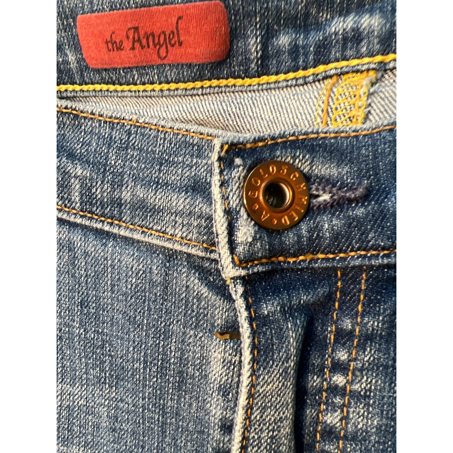 Vintage AG Adriano Goldschmidt The Angel 27 Regular Washed Blue Bootcut Jeans