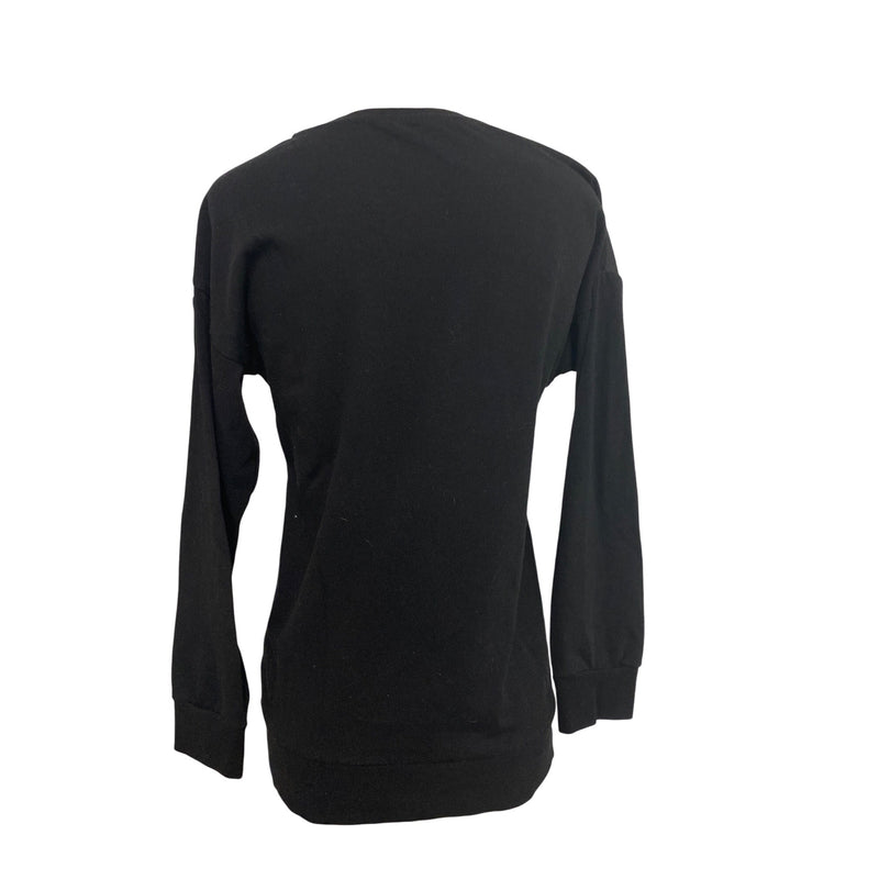 Audrey Hepburn Print Black Sweatshirt Celebrity Fashion Icon Top