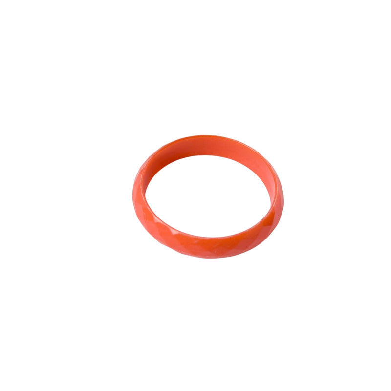 Set 3 Orange Bangle Bracelet Vintage Plastic Jewelry