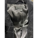 Sheri Bodel Black Authentic Vintage Women's Blazer Unique Jacket with Ruffle Lace Trim from Nordstrom