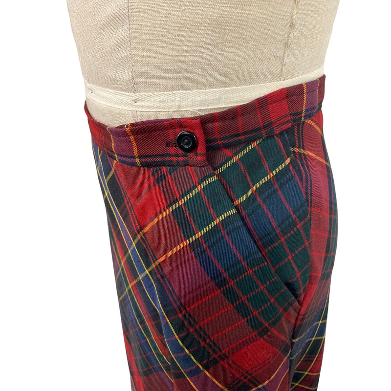 Ralph Lauren Vintage Wool Plaid Maxi Skirt Classic Red Green Blue Yellow Legacy Style