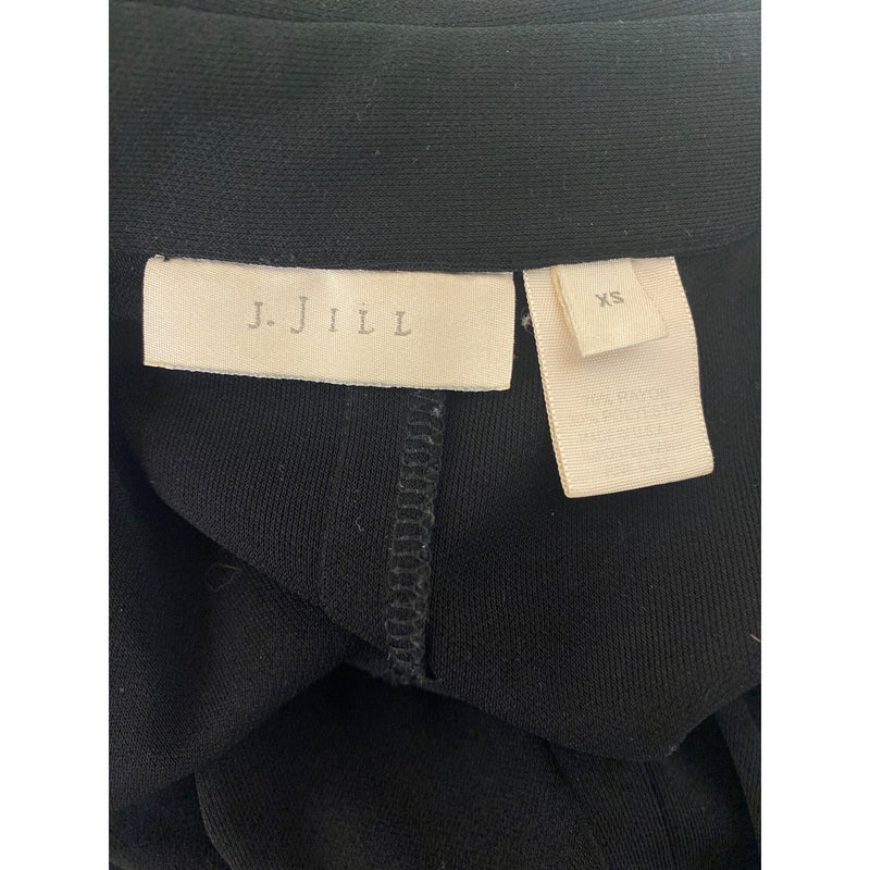 J.Jill Vintage Black Button-Up Long Dress With Collar