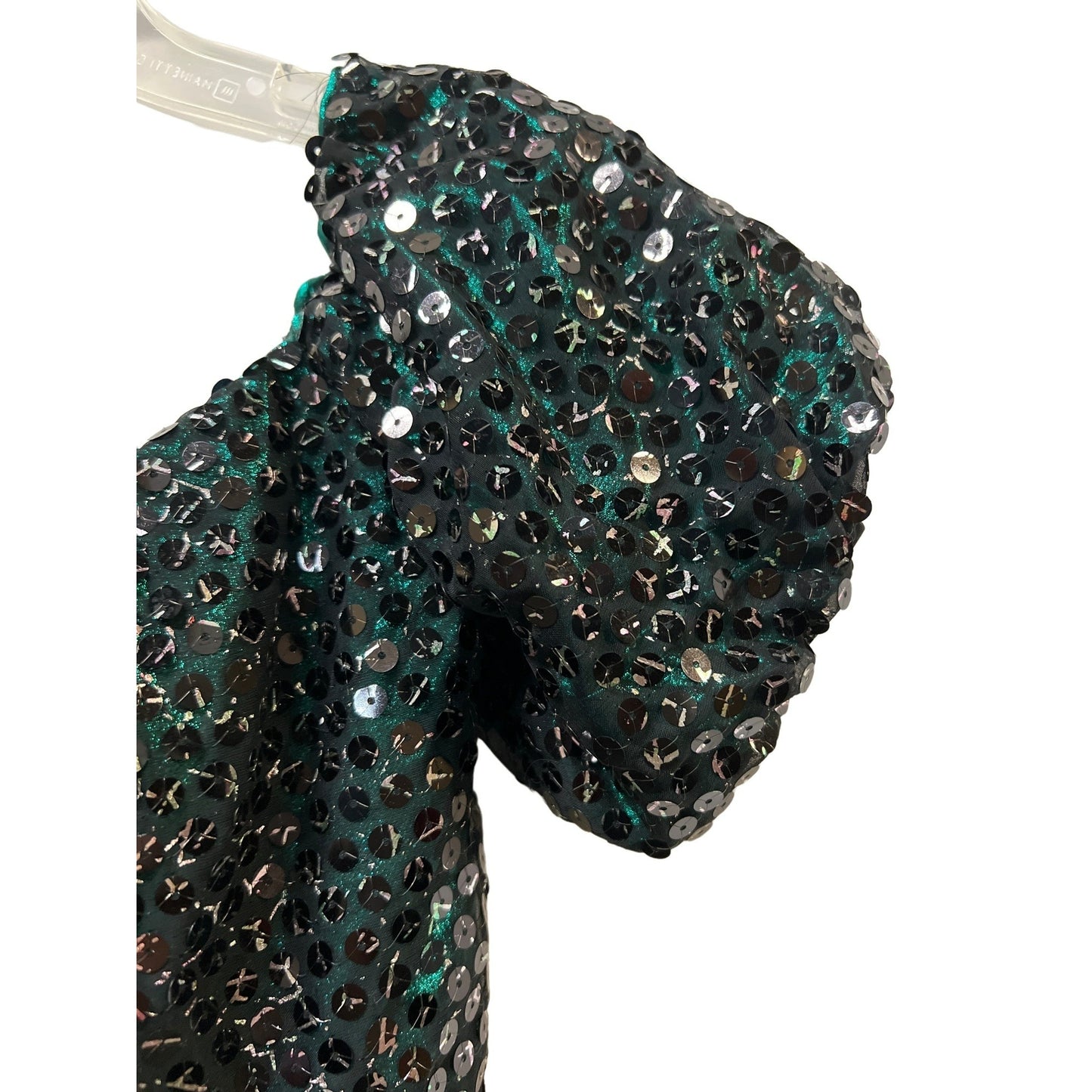Daniella Green Black vintage Sequin Mini Dress size 8 Feminine Plus Bra Cup