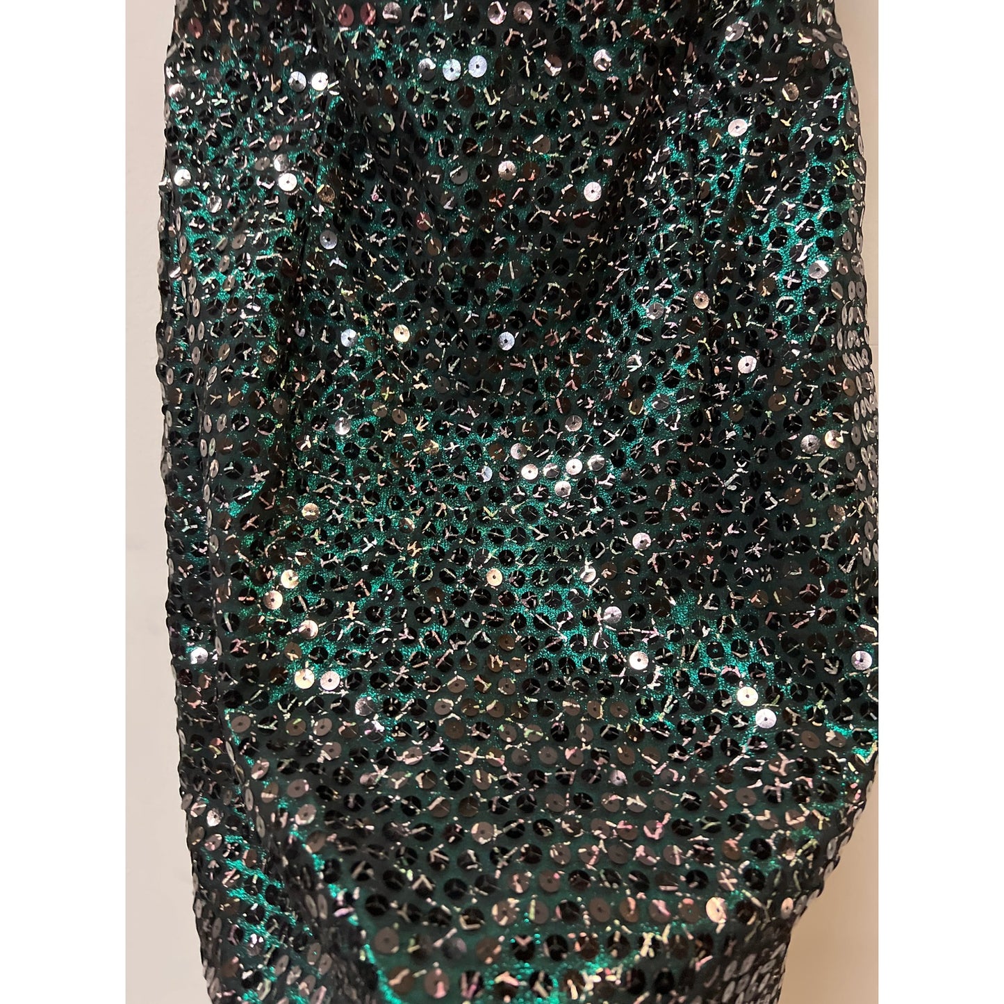 Daniella Green Black vintage Sequin Mini Dress size 8 Feminine Plus Bra Cup