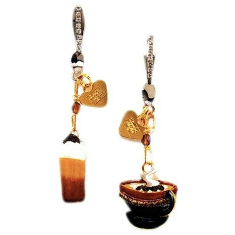 Lunch at the Ritz Earrings Snackuccino Whimsical Costume Jewelry