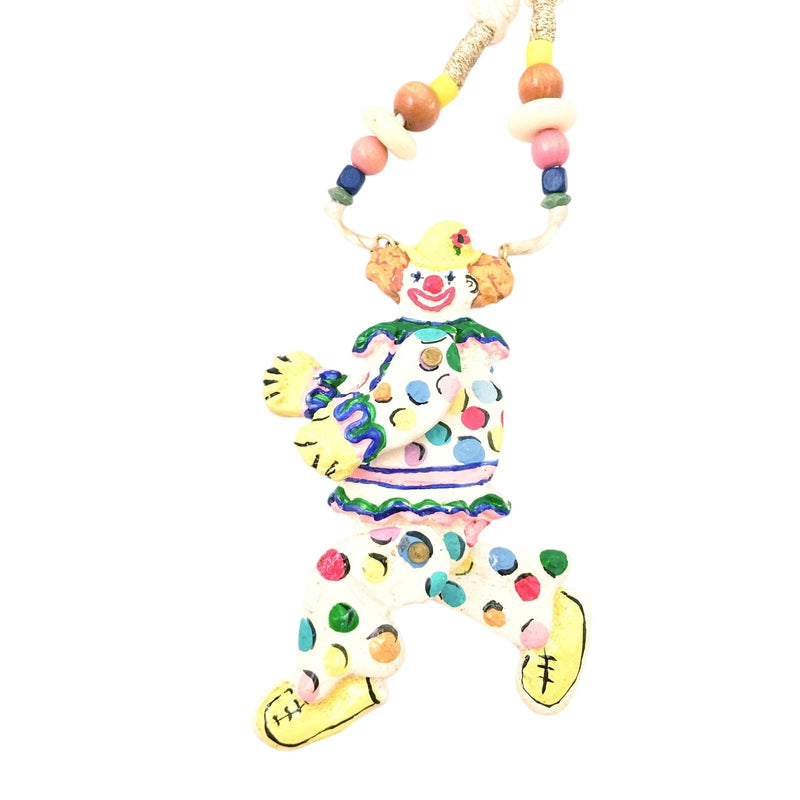Dorian Designs Circus Clown Figural Necklace Vintage Jewelry