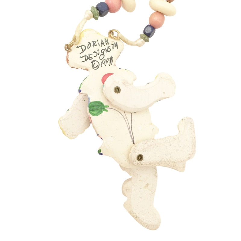 Dorian Designs Circus Clown Figural Necklace Vintage Jewelry