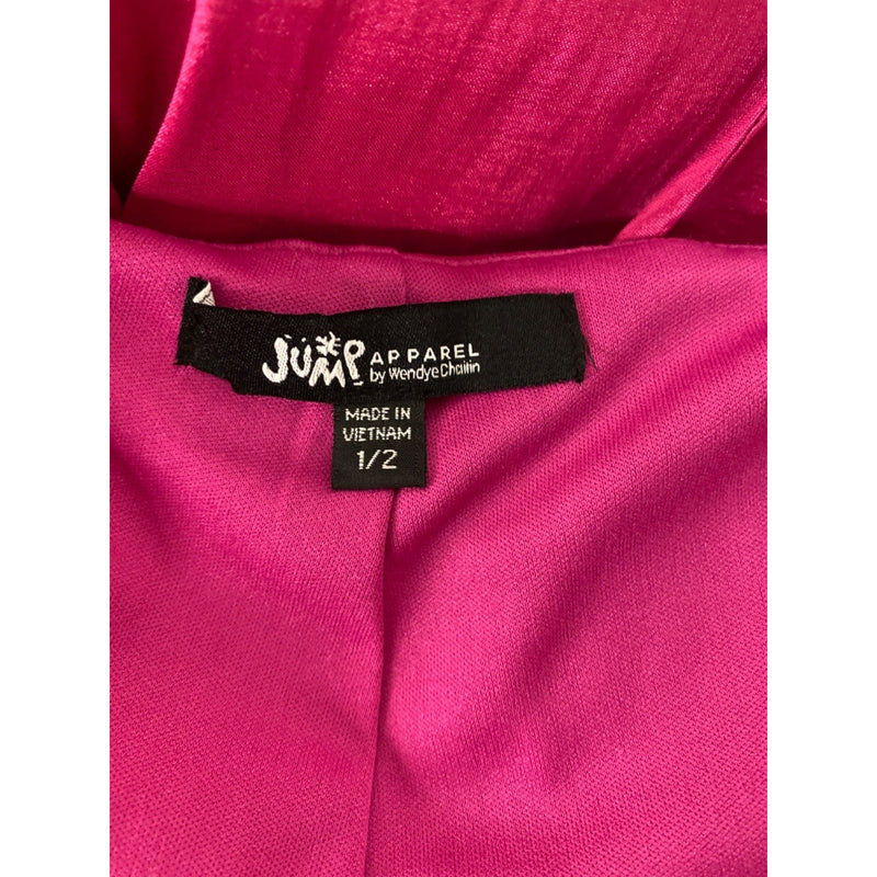 Jump Apparel By Wendye Chalin Fuchsia Satin Mermaid Dress With Back Lace-Up Detail Size 1/2