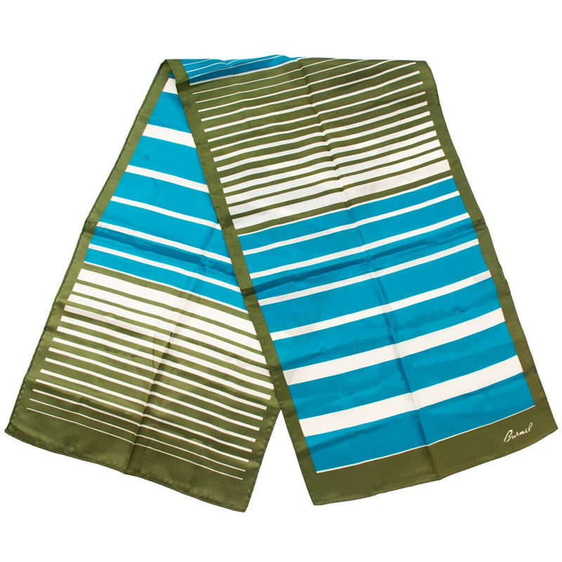 Burmel Striped Long Scarf Vintage Accessories made in Japan