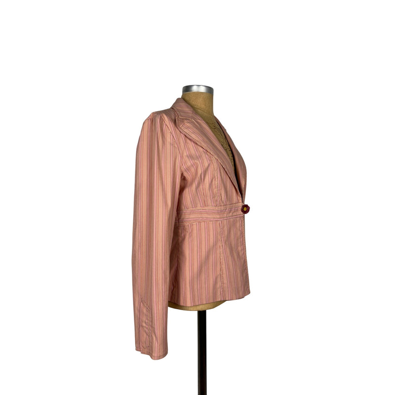 Nanette Lepore Jacket Pinstripe Feminine Blazer Authentic Vintage Designer