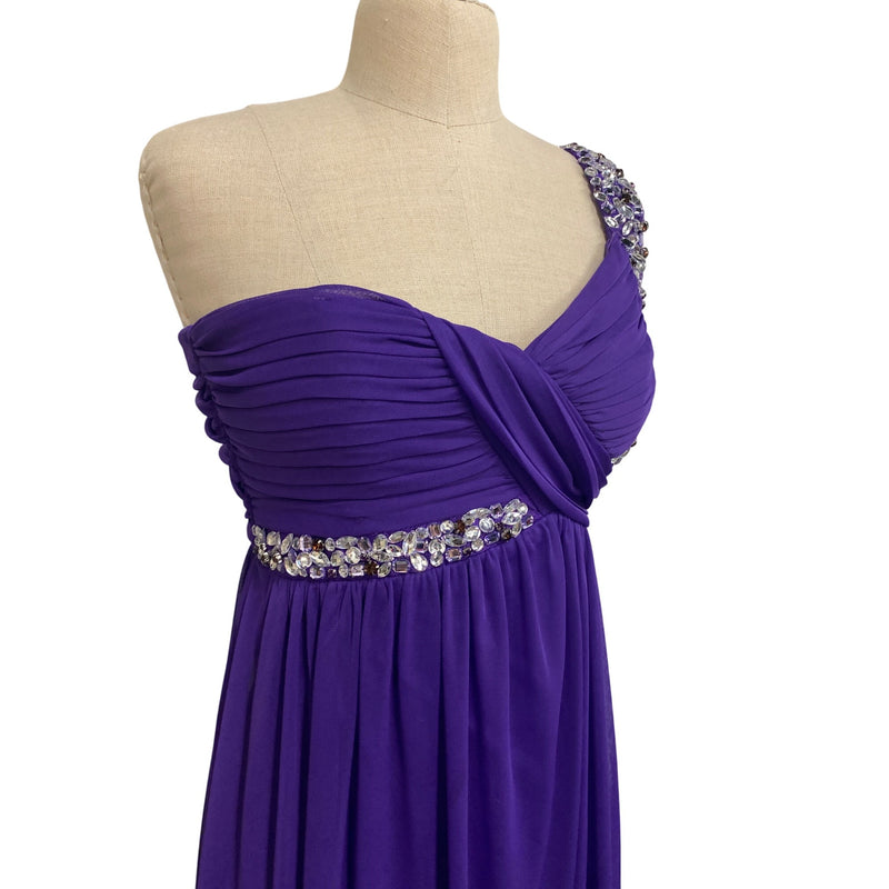 Vintage Deb Purple One-Shoulder Dress With Embellishments Prom, Fundraiser for Sustainable Fashion Education Programs