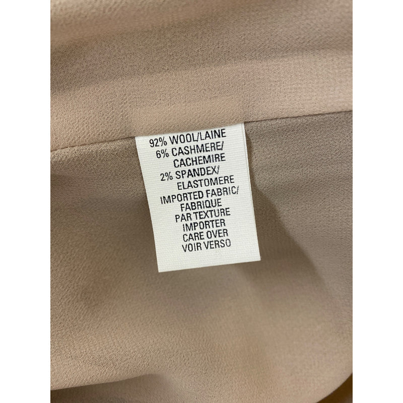 Anne Klein Wool Cashmere Classic Pants Size 8 Beige