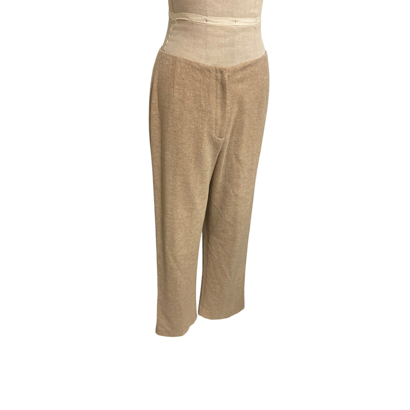 Anne Klein Wool Cashmere Classic Pants Size 8 Beige
