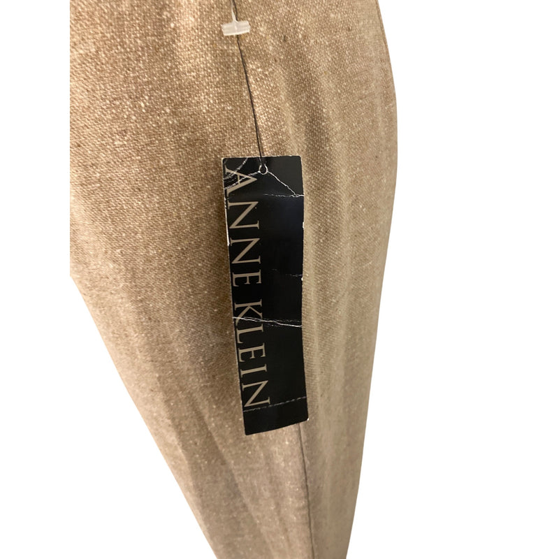 Anne Klein Wool Cashmere Classic Pants Size 8 Beige